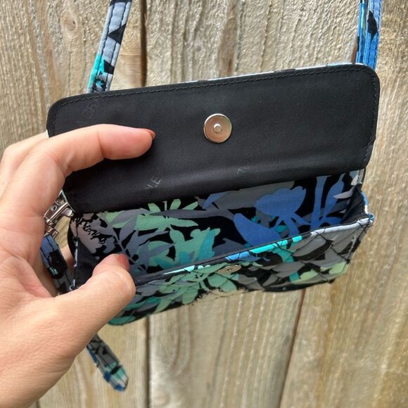 Vera Bradley Blue Floral Mini Wallet Crossbody - Picture 7 of 9